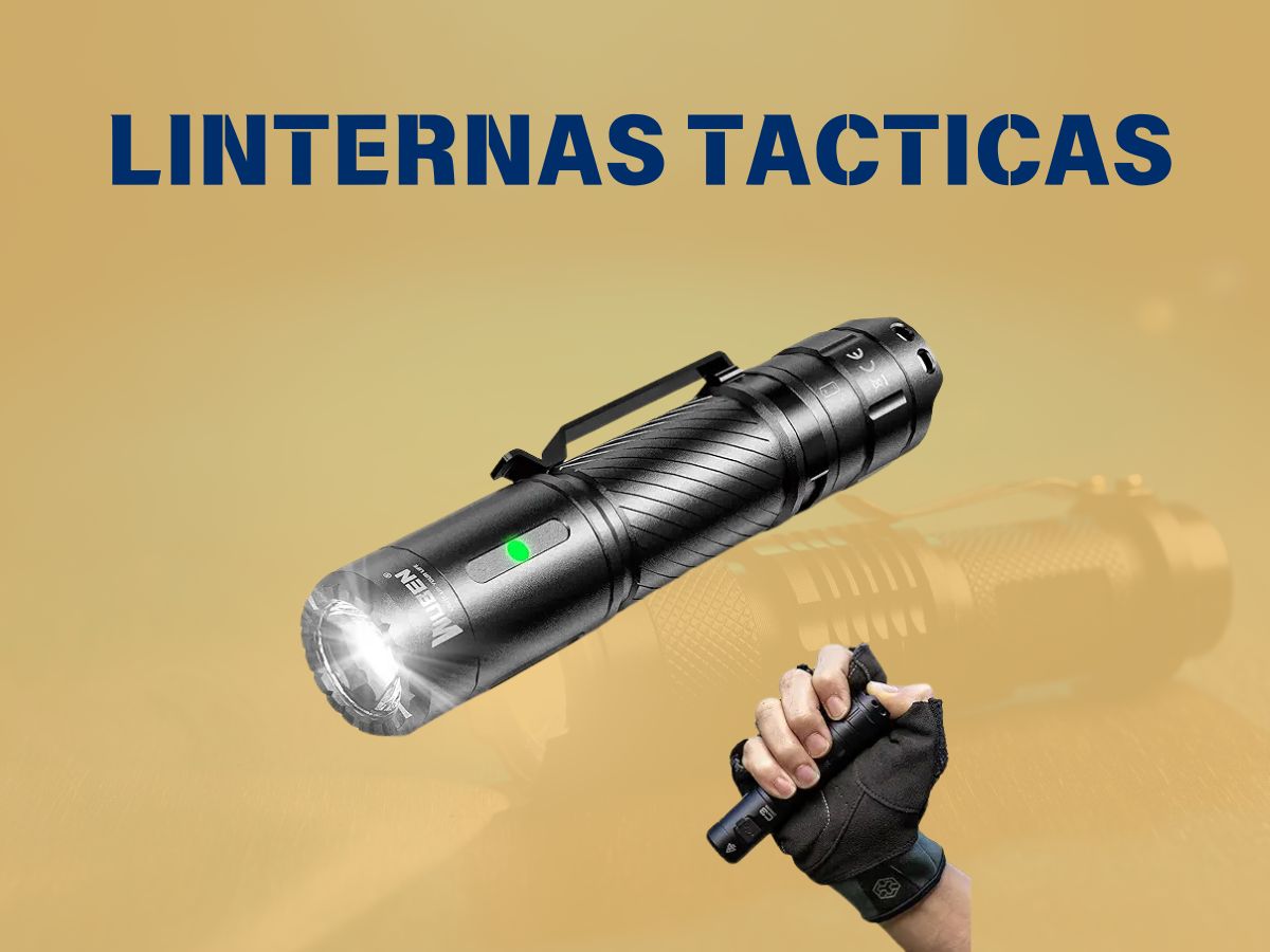 Linternas tacticas, marcas, recargables, laser y fundas