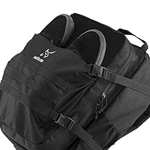 Mochila táctica militar negra de la marca altus